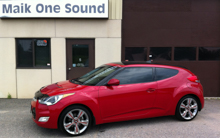 Hyundai Veloster with professional window tint in North Bay