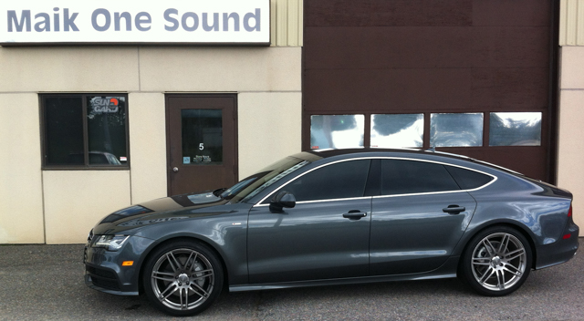 Audi A7 with professional window tint in North Bay