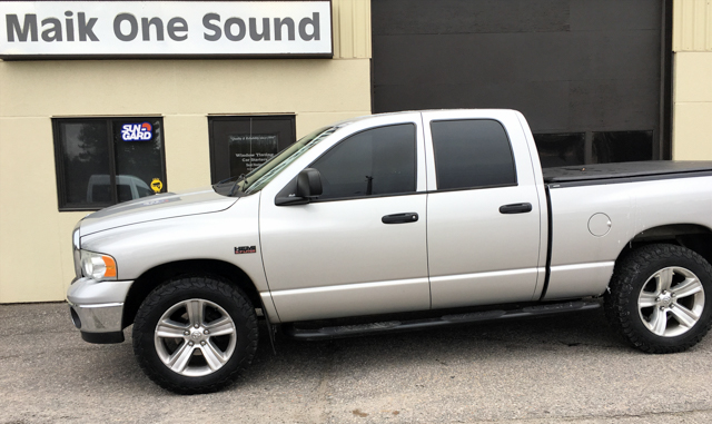 RAM 1500 with professional window tint in North Bay