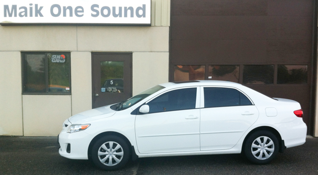 Toyota Corolla with professional window tint in North Bay