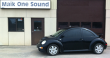 Volkswagen Beetle with professional window tint in North Bay